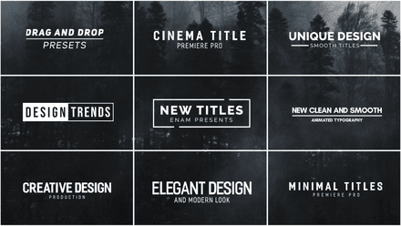 25 Modern &amp; Cinematic Title Animations for Premiere Pro