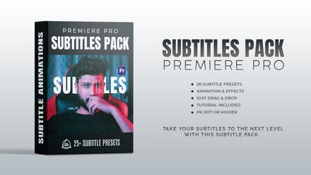 25+ Subtitle Presets Pack - Premiere Pro