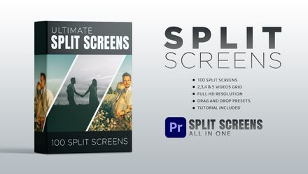 100 SPLIT SCREENS Presets for Premiere Pro