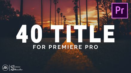 40 Modern &amp; Clean Title Animation Pack for Premiere Pro || MOGRT