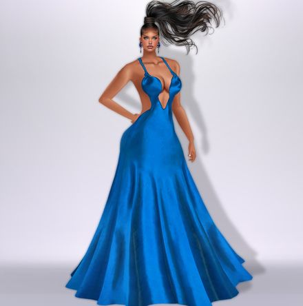 Blue Backless Dress