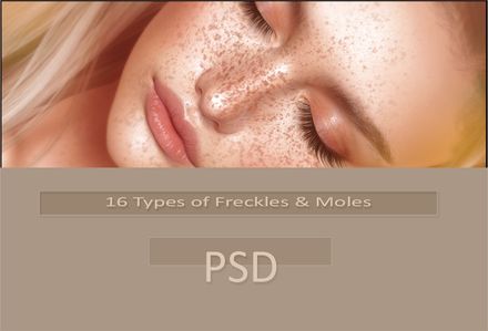 16 Types of Freckles &amp; Moles PSD