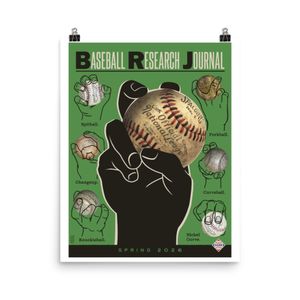 Spring 2026 Baseball Research Journal Cover (Pitch Grips) poster