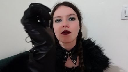 ASMR hypnosis with leather gloves, countdown, pendulum and plucking 