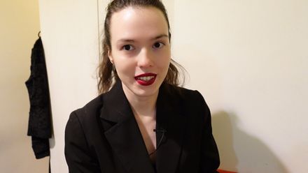 ASMR your partner secret agent hugs you to calm you down. Fabric sounds for sleep