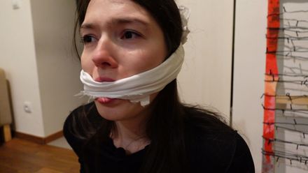 ASMR acting Gagged and tied up scene for audition