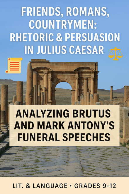 Friends, Romans, Countrymen: Rhetoric &amp; Persuasion in Julius Caesar  Grades 9–12 |