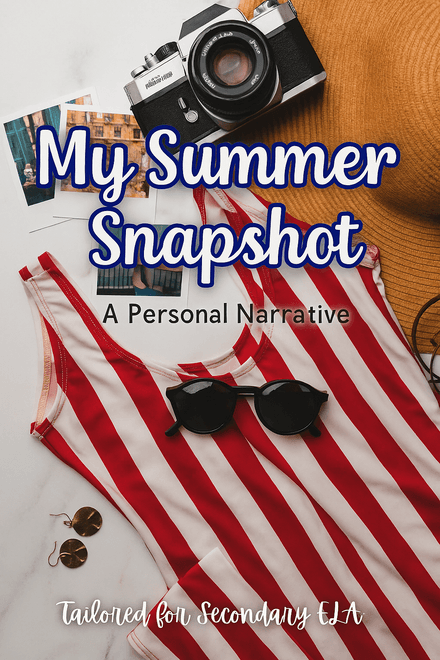 My Summer Snapshot – Personal Narrative Writing Prompt (Back-to-School ELA)