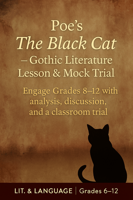 Poe’s The Black Cat: Gothic Literature Lesson &amp; Mock Trial | High School ELA