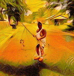 "WOMAN WITH A STICK" An accidental portrait.