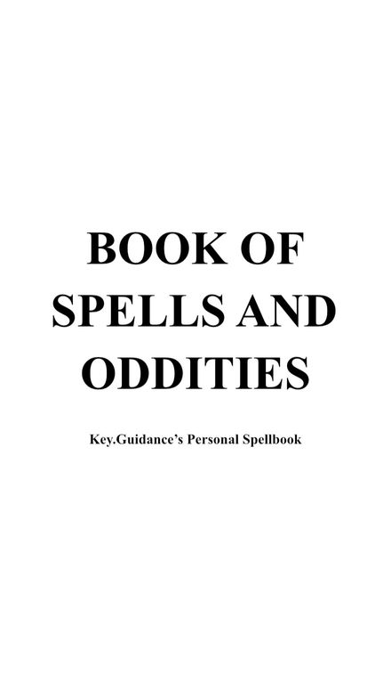 My Personal Spell-book