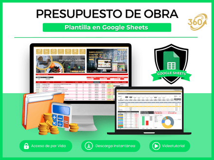 Presupuesto de Obra Constructoras 360° Google Sheets | $MXN