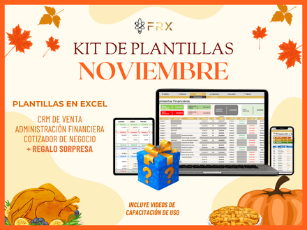Kit Noviembre 2024 🍂 Excel | $MXN