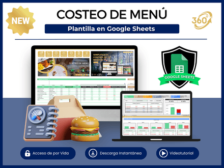 Costeo de Menú 360° Google Sheets | $MXN