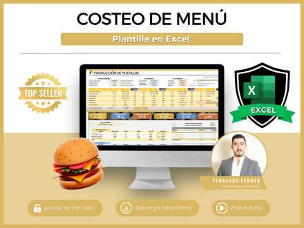 Costeo de Menú Excel | $MXN