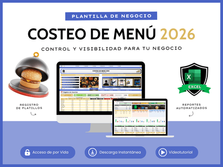 Costeo de Menú Excel 2026