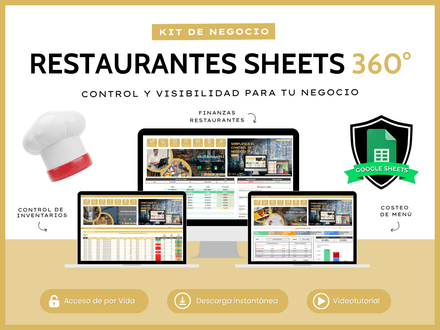 Kit Restaurantes Google Sheets 360°