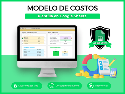 Modelo de Costos Sheets | $MXN