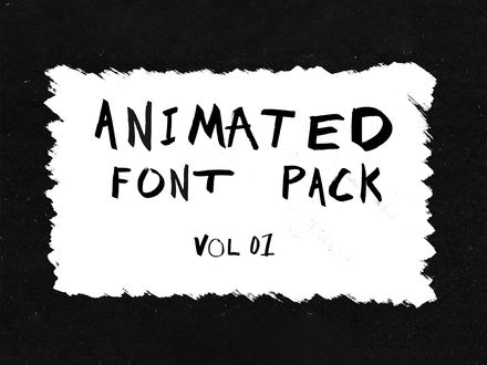 Hand Drawn Animated Font Pack Vol. 1