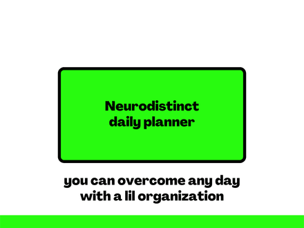 Neurodistinct Daily Planner 