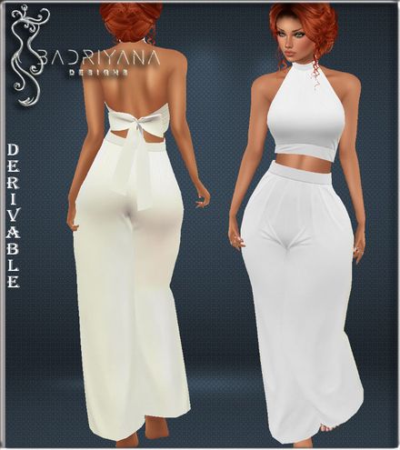 HALTER TOP AND PANTS