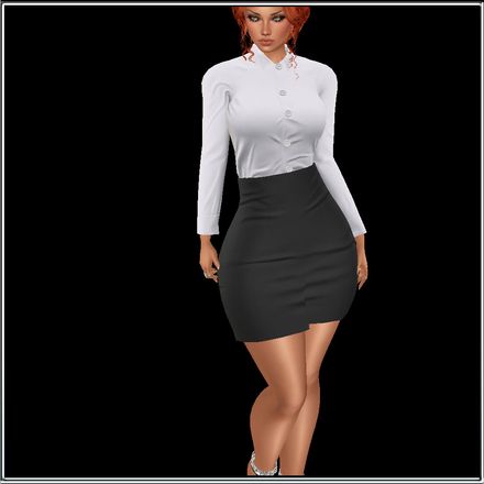 BUTTON TOP AND SKIRT MESH