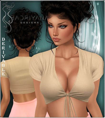 TIE FRONT CROP TOP MESH