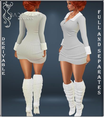 FUR DRESS AND BOOTS
