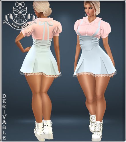 BOW SHIRT DRESS AND BOOTS