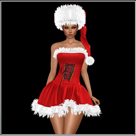 SANTA DRESS AND HAT MESHES