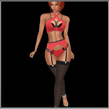 LINGERIE WITH STOCKINGS MESH