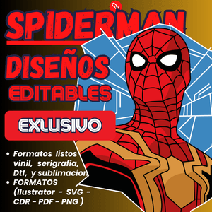 SPIDERMAN DISEÑOS EDITABLES