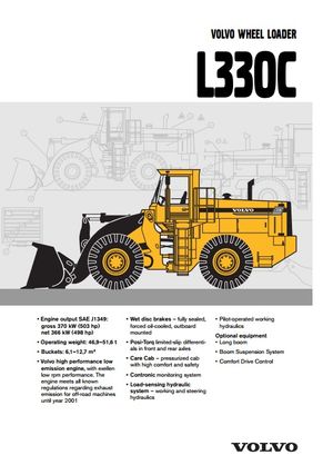 VOLVO L330C WHEEL LOADER SERVICE REPAIR MANUAL PDF – 917 PAGES