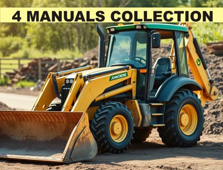 JOHN DEERE JD410 BACKHOE LOADER TECHNICAL REPAIR MANUAL 4 MANUALS COLLECTION!