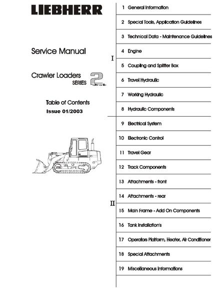 LIEBHERR LR622, LR622B CRAWLER LOADERS SERIES 2 LITRONIC TECHNICAL SERVICE REPAIR MANUAL (TM1945)
