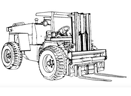 CASE M13K MILITARY MANUAL ADVERSE TERRAIN ARTICULATED FORKLIFT OPERATION MAINTENANCE + PARTS MANUAL