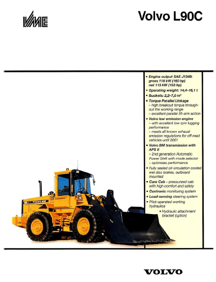 VOLVO L90C WHEEL LOADER SERVICE REPAIR MANUAL PDF – 827 PAGES