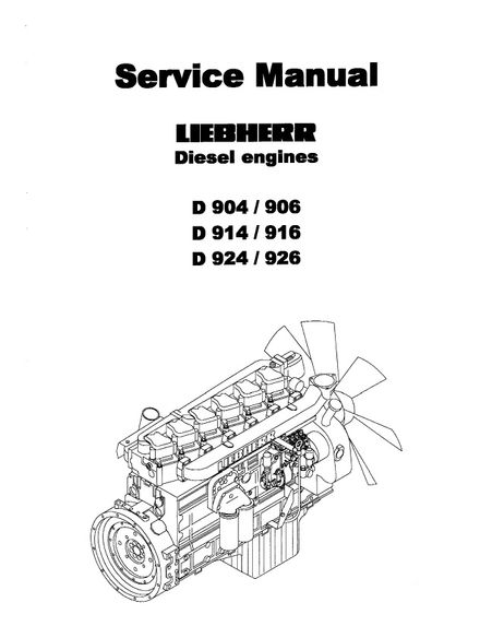 LIEBHERR D904, D906 DIESEL ENGINES TECHNICAL SERVICE REPAIR MANUAL (TM2223)