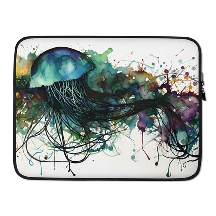 Watercolor Jellyfish Laptop Bag