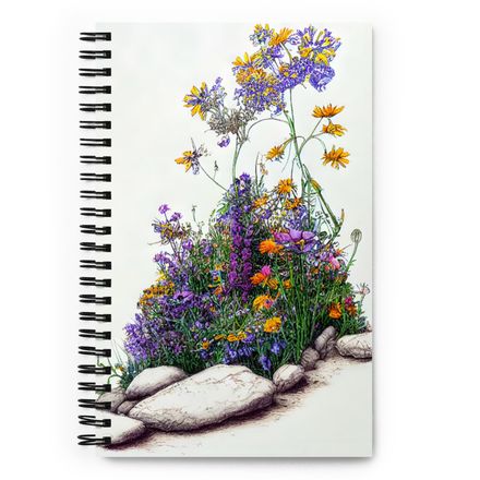 Ink and Pen Wildflowers Notebook 3