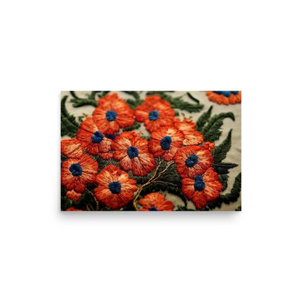 Embroidered Poppies