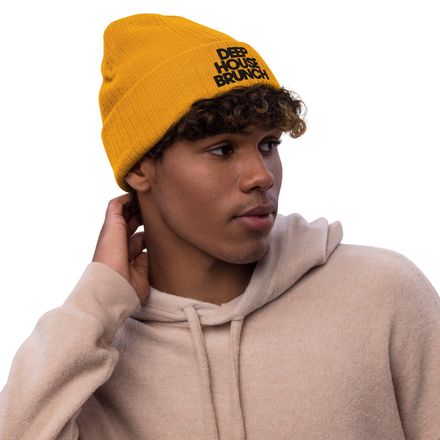 DEEP HOUSE BRUNCH - Premium Ribbed Knit Beanie