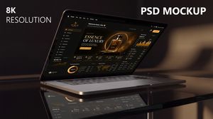 MacBook Pro Reflection PSD Mockup