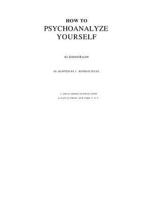 Psycho analyze yourself