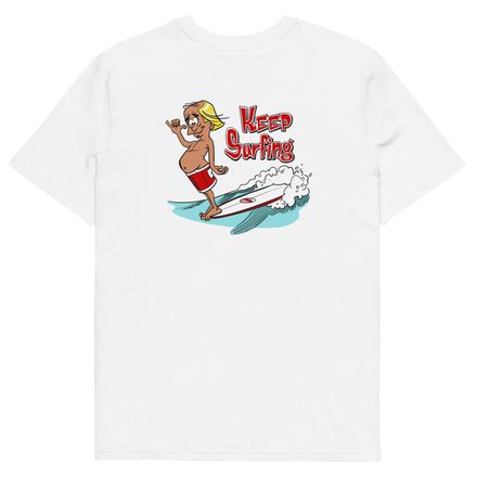 KEEP SURFING / MANY CLASSIC MOMENTS ORGANIC COTTON T-SHIRT