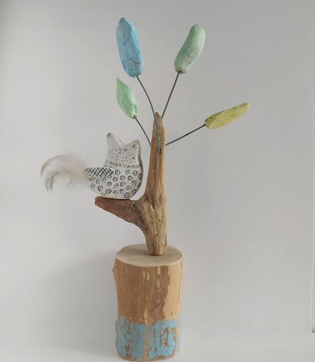 Driftwood “Owl on a tree” interior composition