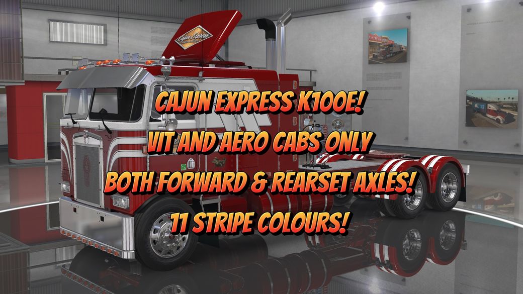 Cajun Express skin for the Overfloater Kenworth K100E
