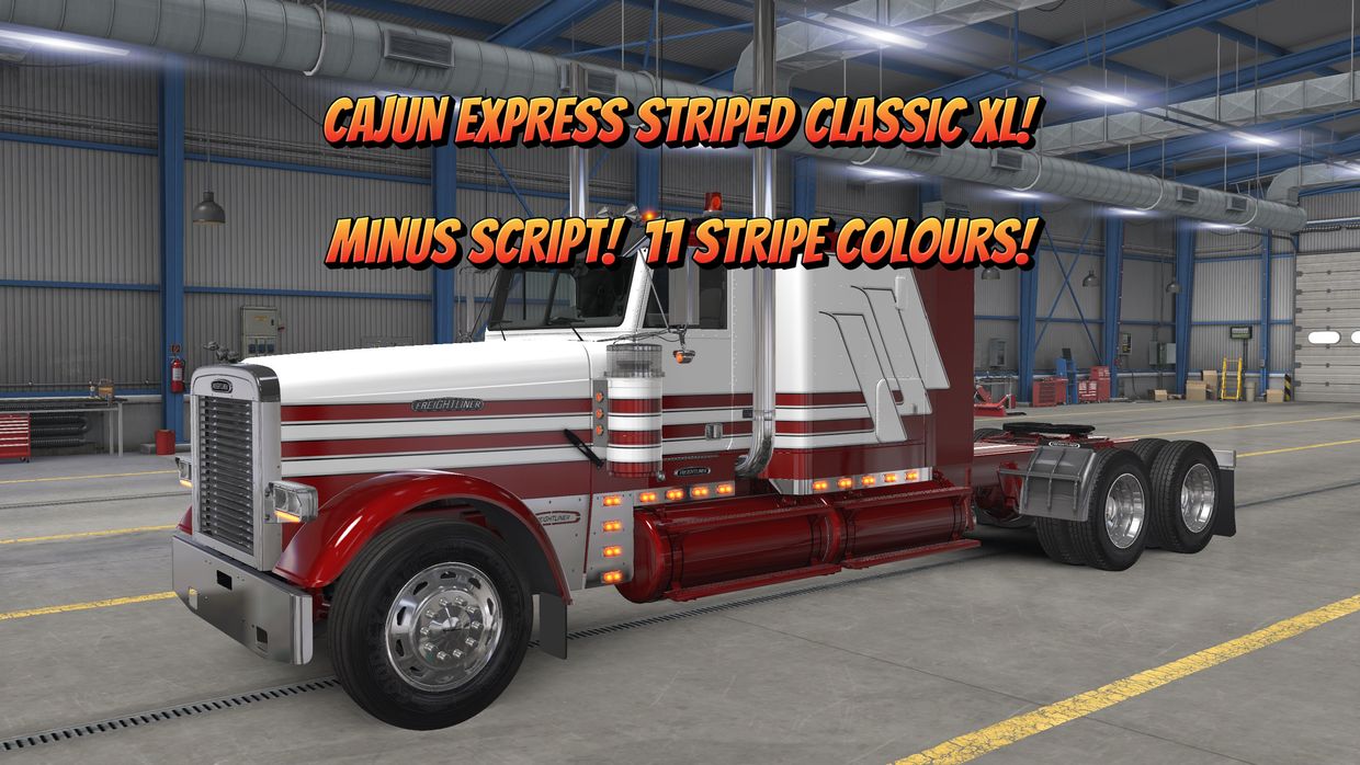 Cajun Express Skin for Ruda's Freightliner Classic XL without script