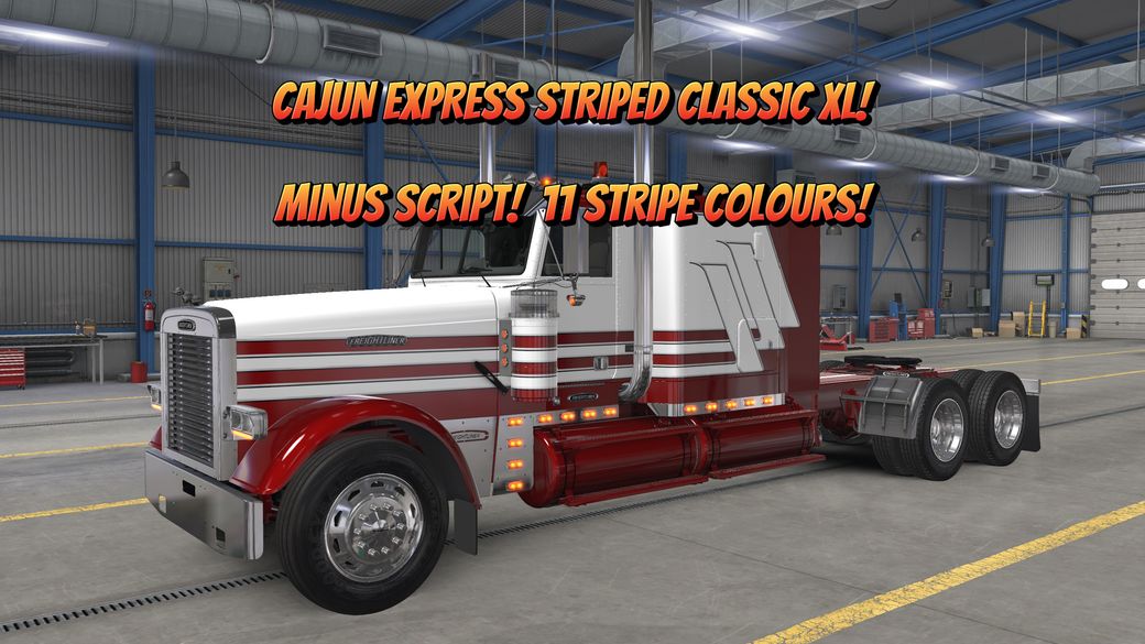 Cajun Express Skin for Ruda's Freightliner Classic XL without script
