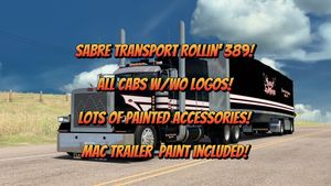 Sabre Transport skin for Joel Collin's Rollin 389. All Cabs